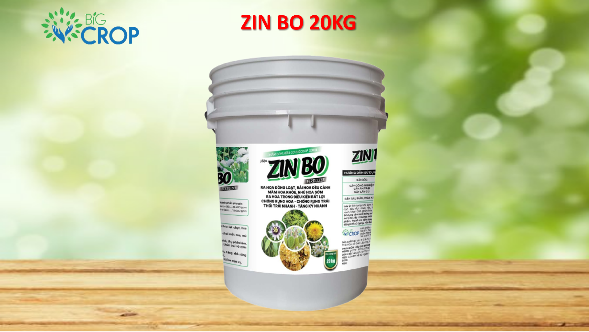 Big Crop - Thông báo thay đổi mẫu sản phẩm Zin Bo 20kg